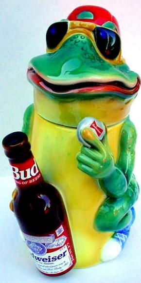 Budweiser frog jar