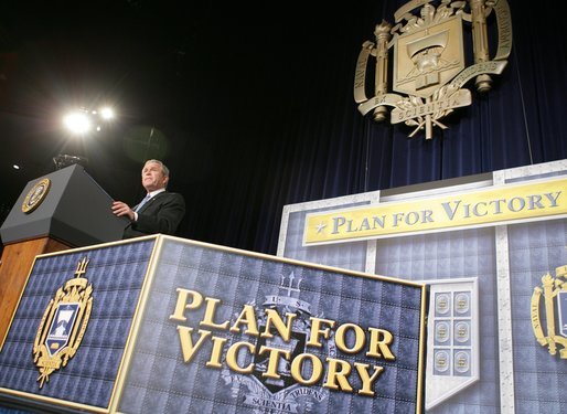 President Bush at the U.S. Naval Academy on Nov. 30 (White House photo by Paul Morris)