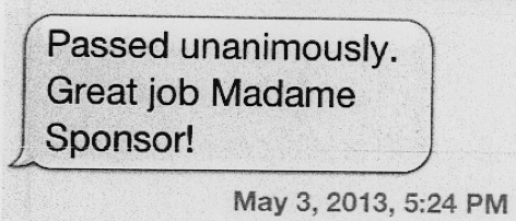 Christie Herrera text to Leah Vukmir