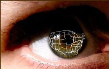 grid map on eye