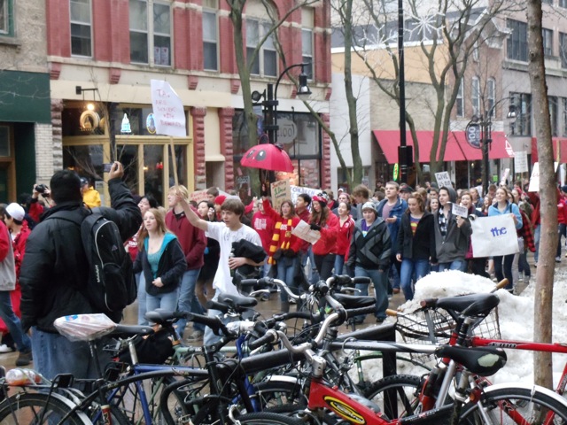 High schoolers march on State St.