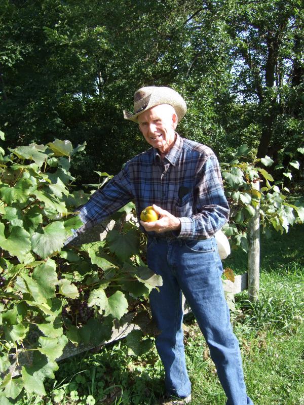 John Kinsman in the garden