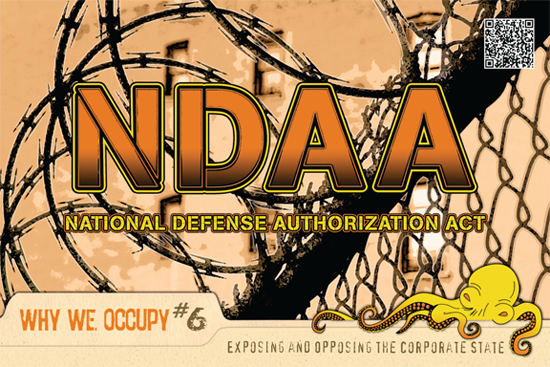 NDAA occupy postcard