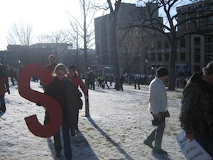 Protesters gather on the front Capitol lawn