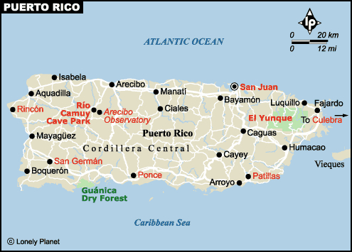 Map of Puerto Rico