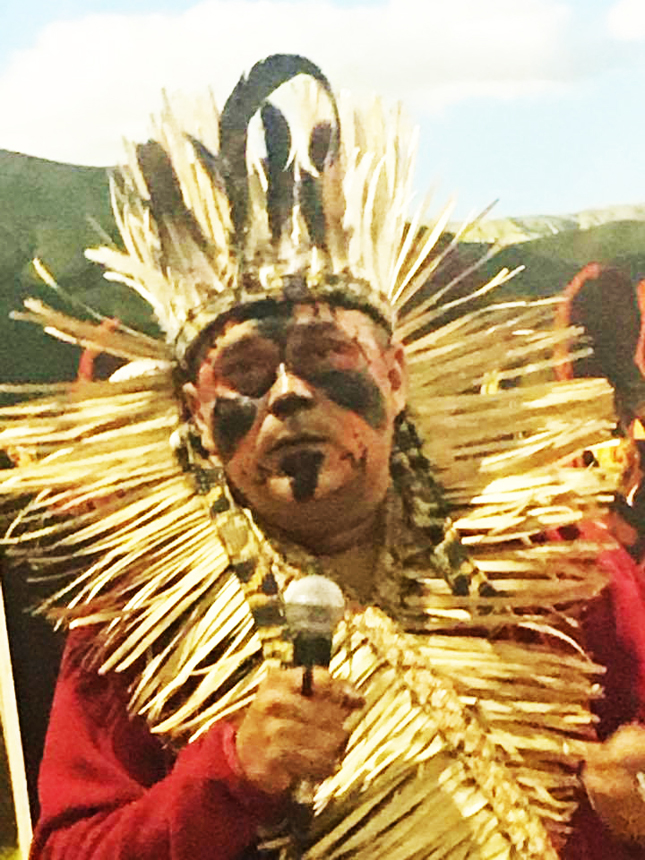 "Defender Chief" Robert Marques from Brazil in full regalia.