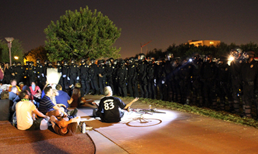 Occupy Phoenix protestors at Cesar Chavez Plaza 12/8/11