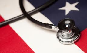 Stethoscope on American flag