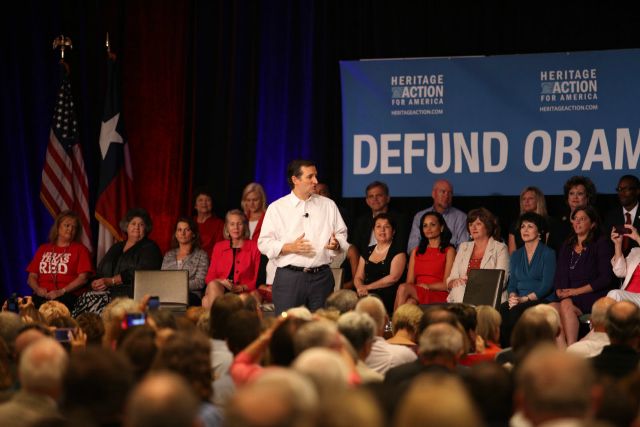 Texas Senator Ted Cruz speaking at a Heritage Action event in August 2013 (Photo: Heritage Action for America)