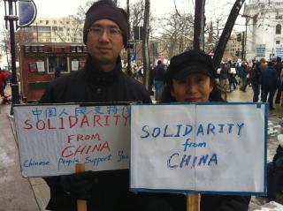 Wen and Jason from Beijing here at UW-Madison (Photo by Jonathan Rosenblum)